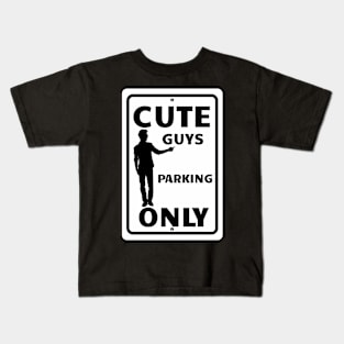 Cute Guys Parking Only Kids T-Shirt